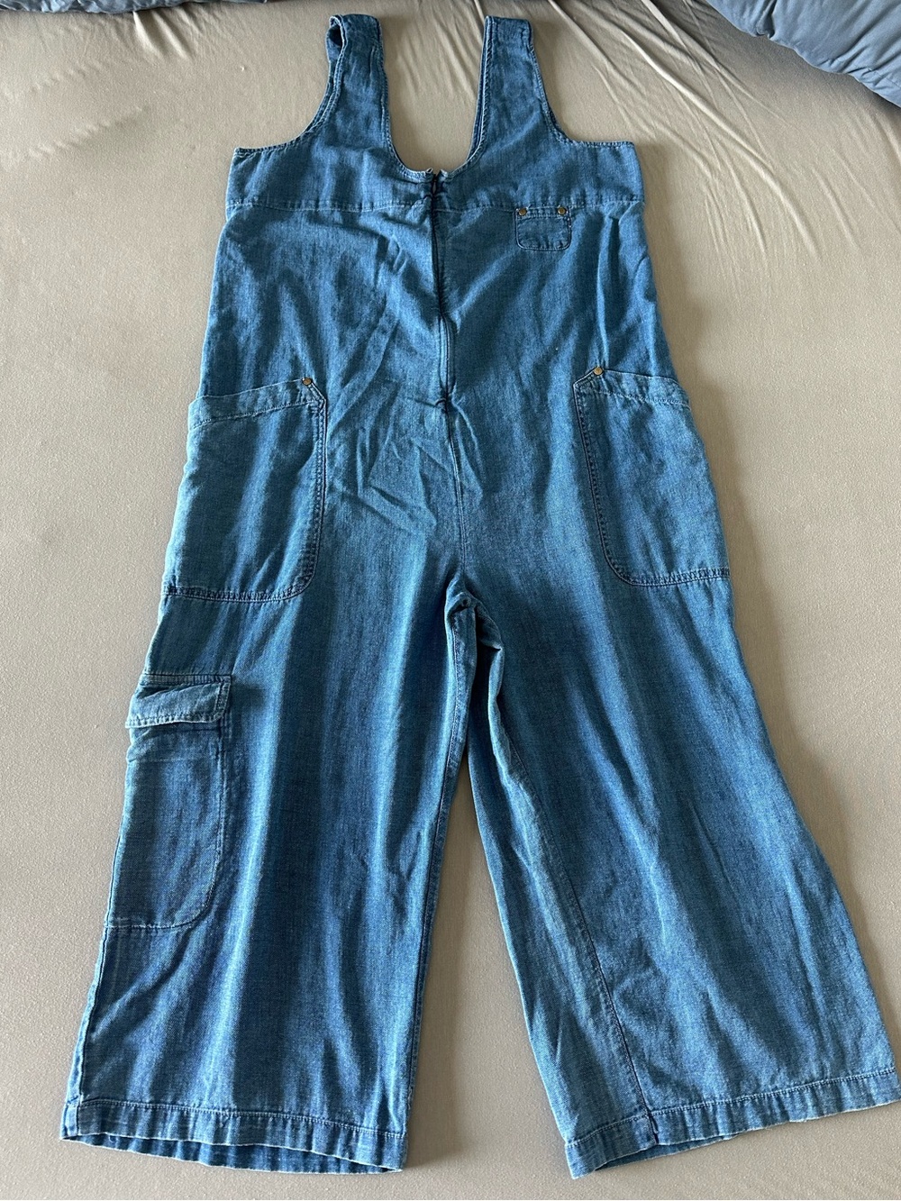Pilcro Indigo Blue Denim Wide-Leg Jumpsuit - Picture 2 of 5